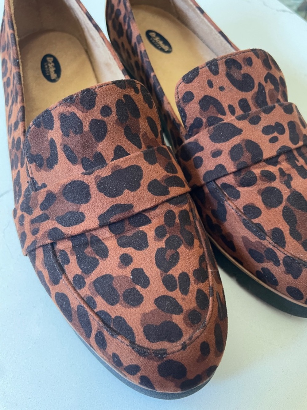 Soft Leopard Print Slip-On Loafers